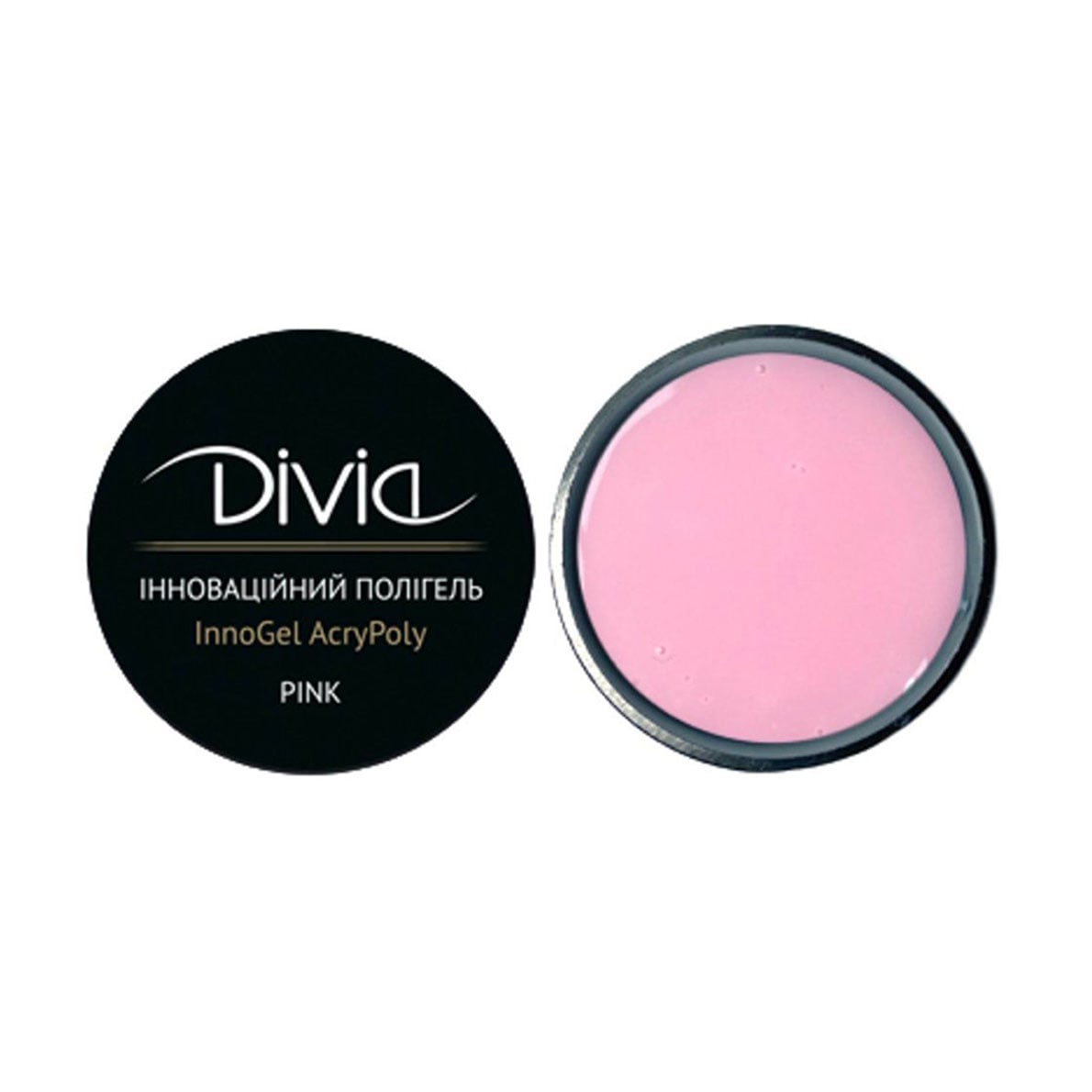 Інноваційний полігель для нарощування нігтів Divia InnoGel AcryPoly IG03 Pink, 14 г